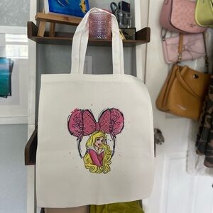Sleeping beauty canvas tote👑🩷